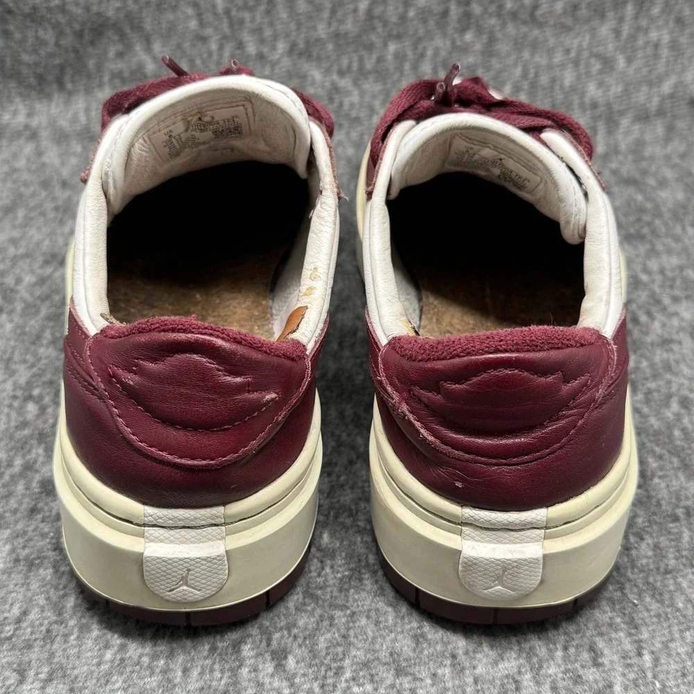 Nike Air Jordan 1 Elevate Low Dark Beetroot Womens Size 8 White Burgundy Shoes